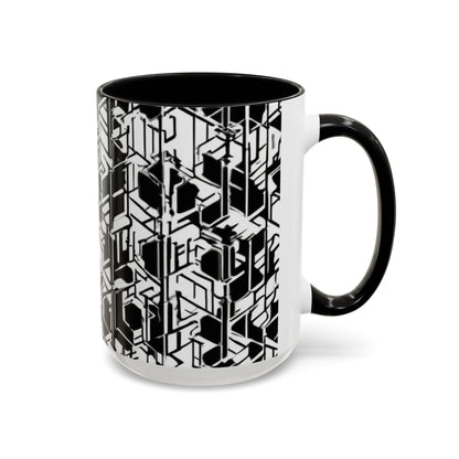 boostlete-field-day-pattern-micro-blueprint-0927 — Accent Mug 11/15oz