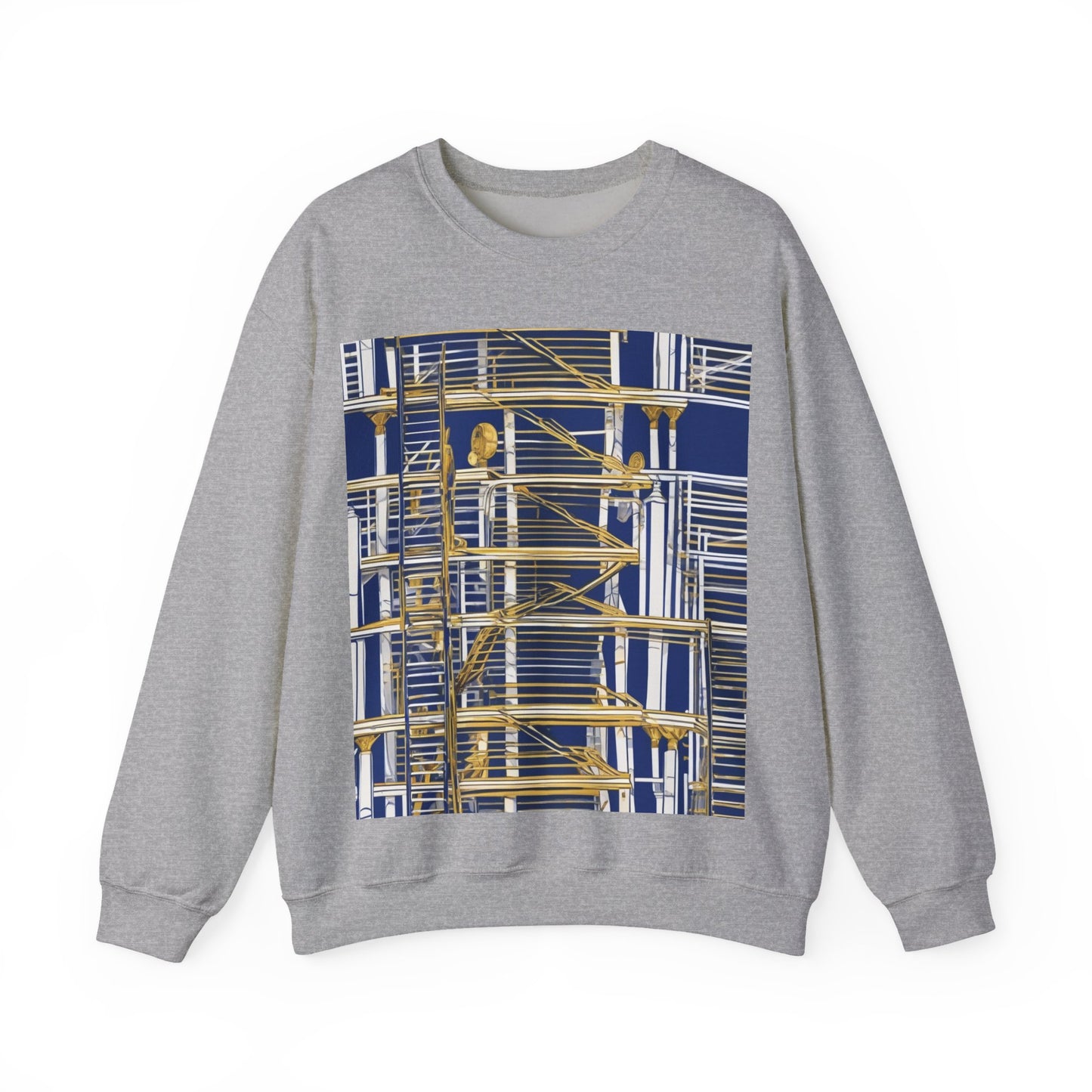 boostlete-rise-grind-icon-ladder-high-engraved-0238 — Unisex Heavy Blend Crewneck Sweatshirt (Gildan)