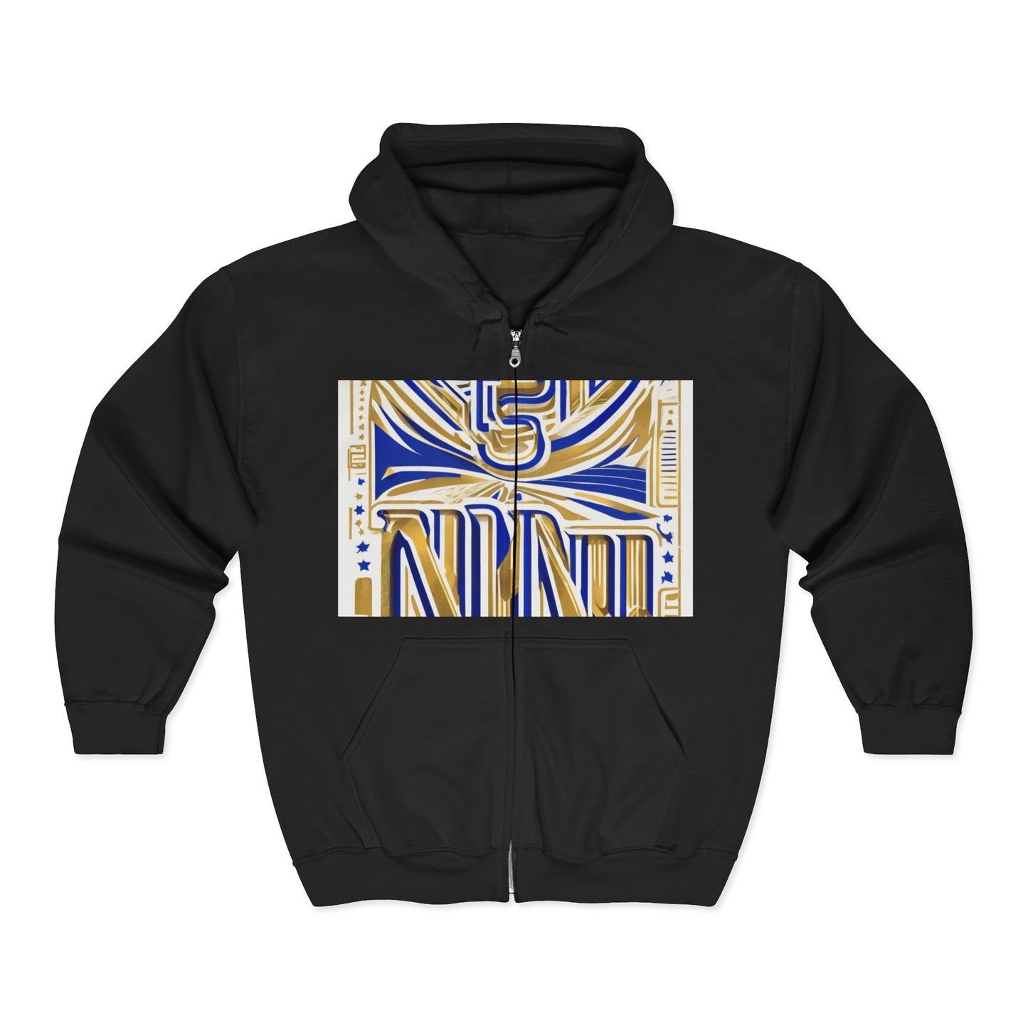 boostlete-boost-mode-type-earned-not-given-outline-over-solid-line-art-0005 — Unisex Heavy Blend Full-Zip Hooded Sweatshirt