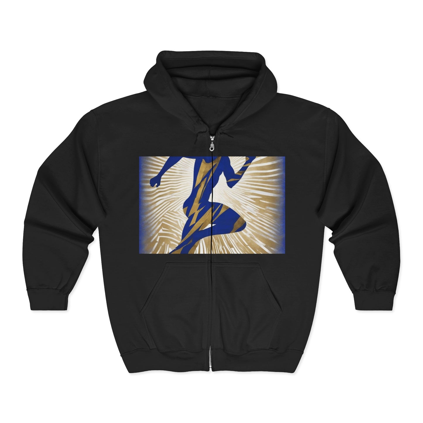 boostlete-field-day-scene-sprinter-motion-paper-0496 — Unisex Heavy Blend Full-Zip Hooded Sweatshirt