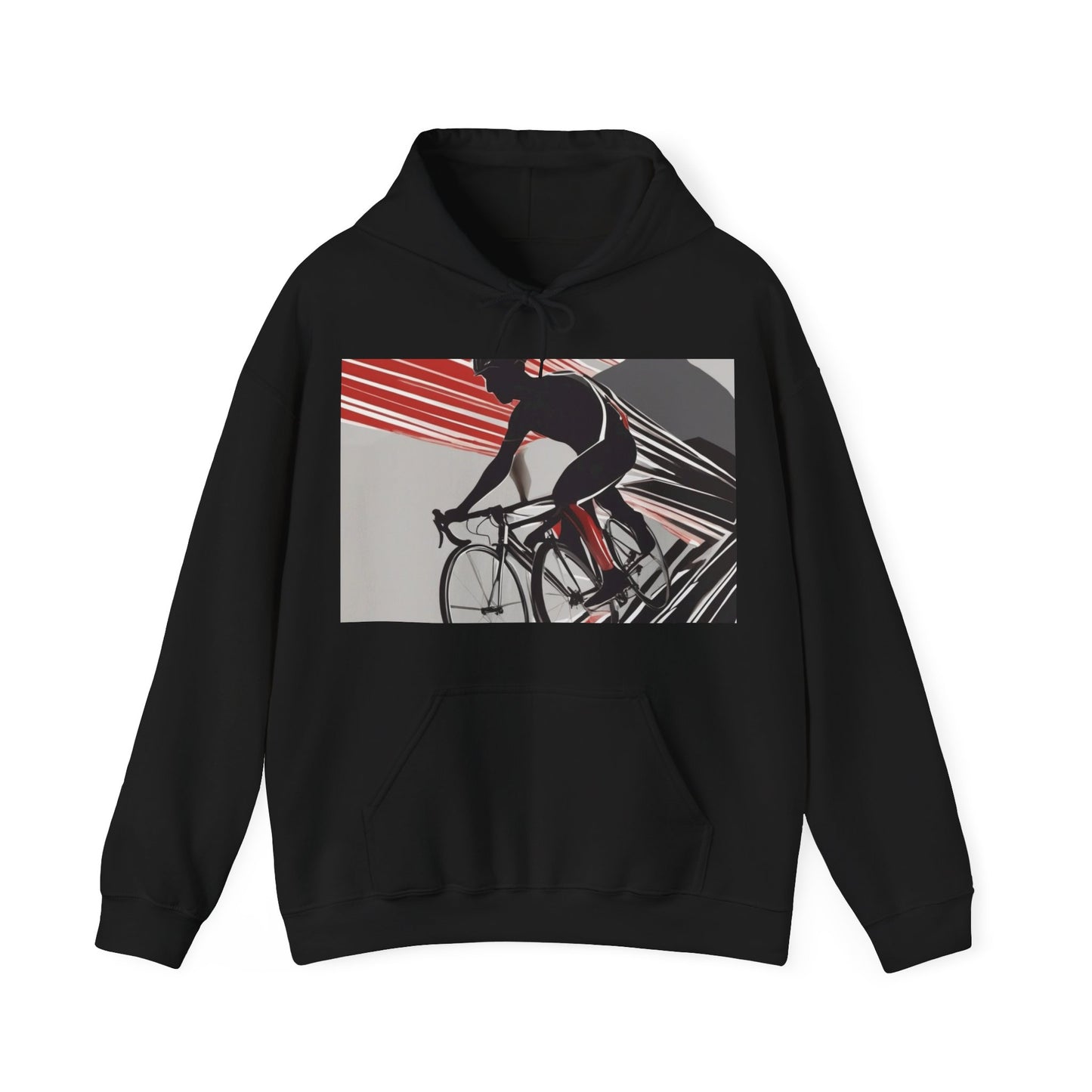 boostlete-boost-mode-scene-cyclist-speed-geometric-0208 — Unisex Heavy Blend Hooded Sweatshirt (Gildan)