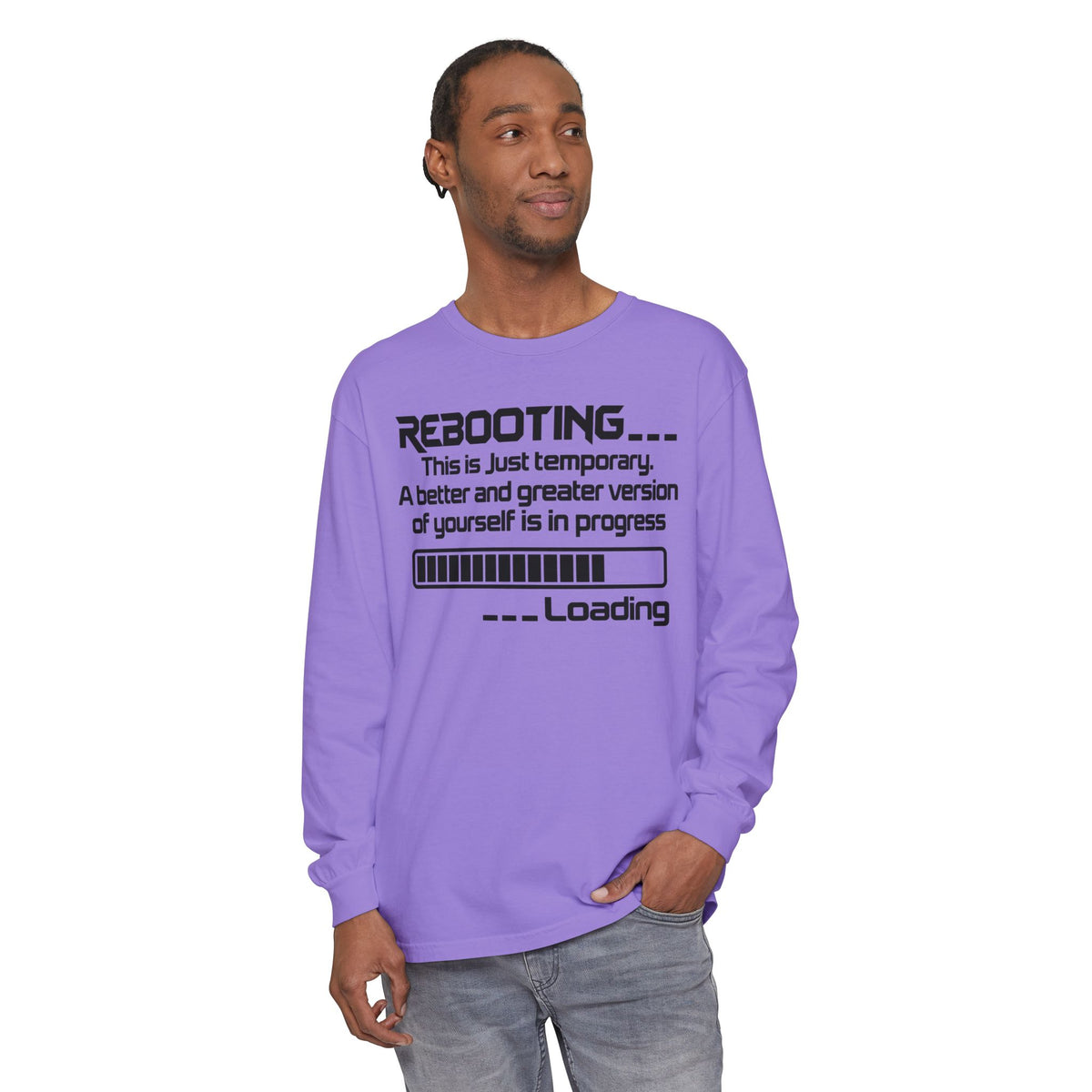 Rebooting Loading Humor Long Sleeve T-Shirt