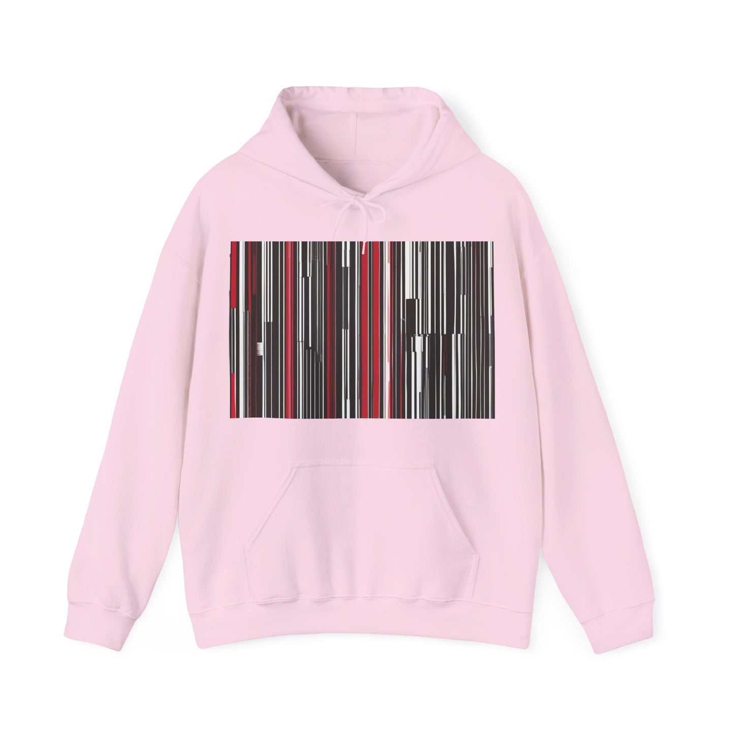 boostlete-am-crew-pattern-barcode-athletic-0911 — Unisex Heavy Blend Hoodie (G18500)