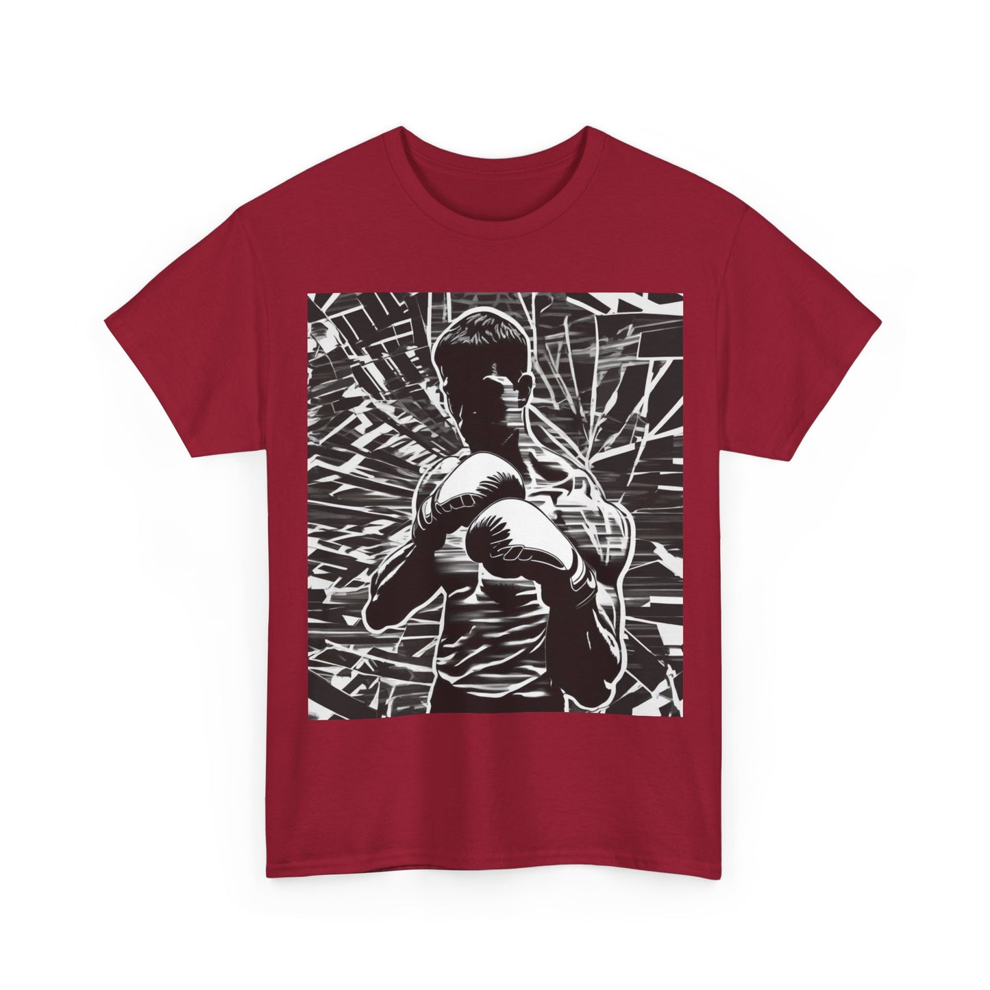 boostlete-boost-mode-scene-boxer-glitch-paper-0084 — Unisex Heavy Cotton Tee (Gildan 5000)