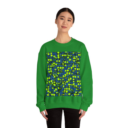 boostlete-mile-by-mile-pattern-dotted-geometric-0071 — Unisex Heavy Blend Crewneck Sweatshirt (Gildan)