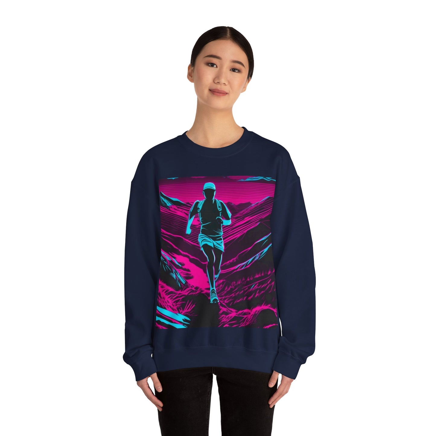 boostlete-am-crew-scene-trail-high-modern-0980 — Unisex Heavy Blend Crewneck (G18000)