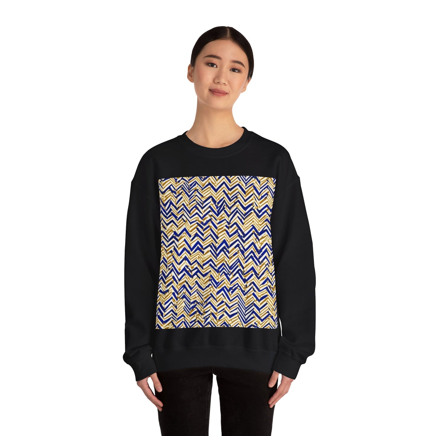 boostlete-boost-mode-pattern-ekg-line-art-0091 — Unisex Heavy Blend Crewneck Sweatshirt (Gildan)