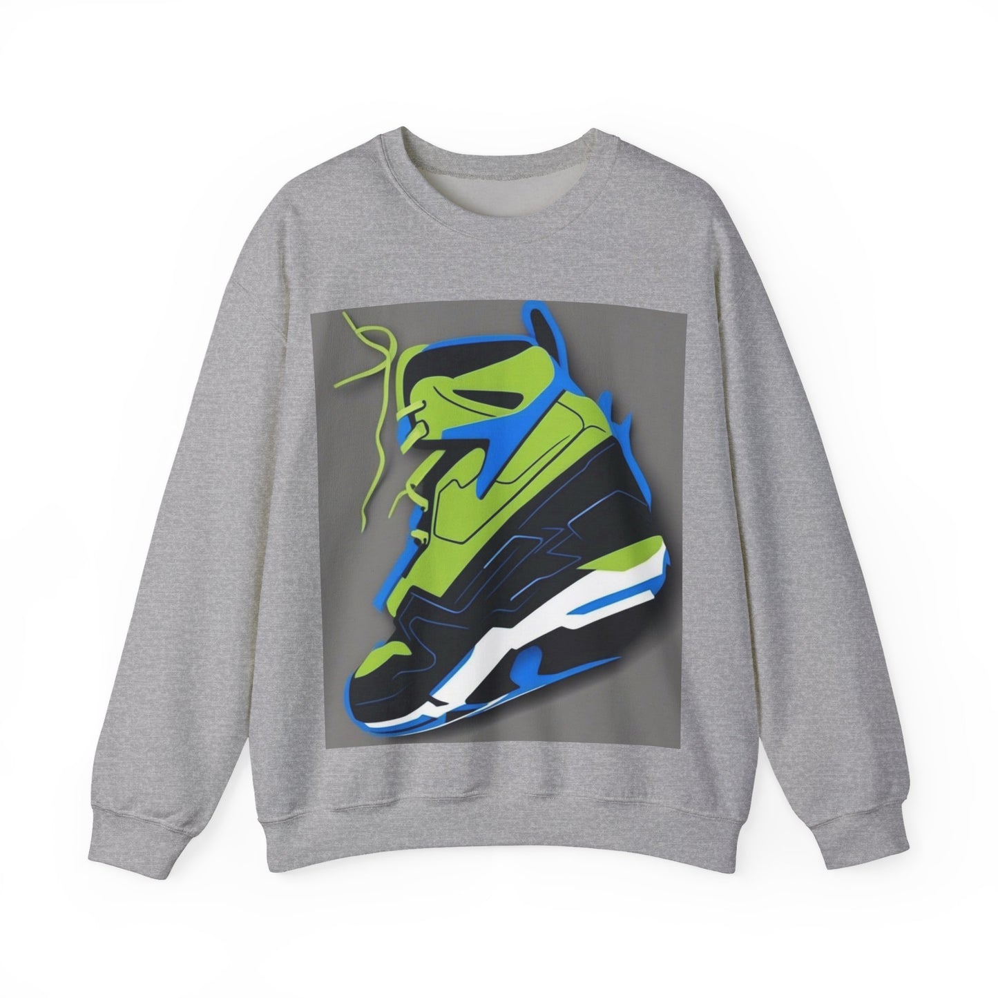boostlete-quiet-power-icon-sneaker-duotone-paper-0066 — Unisex Heavy Blend Crewneck Sweatshirt (Gildan)