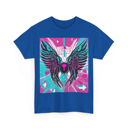 boostlete-am-crew-icon-wings-outline-line-art-0282 — Unisex Heavy Cotton Tee (Gildan 5000)