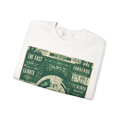 boostlete-mile-by-mile-type-fast-is-earned-big-blueprint-0041 — Unisex Heavy Blend Crewneck Sweatshirt (Gildan)