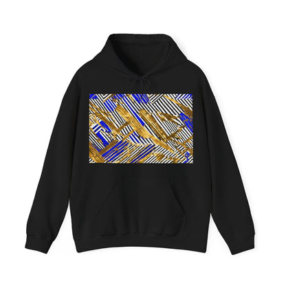 boostlete-boost-mode-pattern-diagonal-monoline-0015 — Unisex Heavy Blend Hooded Sweatshirt (Gildan)