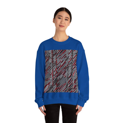 boostlete-field-day-pattern-diagonal-paper-0287 — Unisex Heavy Blend Crewneck Sweatshirt (Gildan)