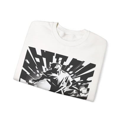 boostlete-am-crew-scene-sprinter-high-modern-0312 — Unisex Heavy Blend Crewneck Sweatshirt (Gildan)