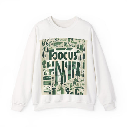 boostlete-boost-mode-type-focus-finish-banner-modern-0113 — Unisex Heavy Blend Crewneck Sweatshirt (Gildan)