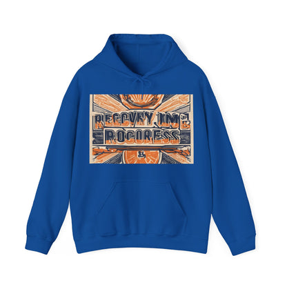 boostlete-boost-mode-type-recovery-progress-outline-over-solid-badge-0161 — Unisex Heavy Blend Hooded Sweatshirt (Gildan)