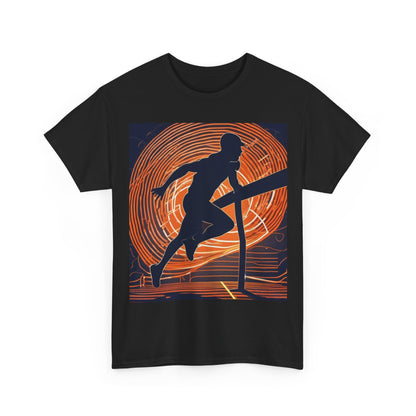 boostlete-iron-intent-scene-hurdler-neon-modern-0264 — Unisex Heavy Cotton Tee (Gildan 5000)