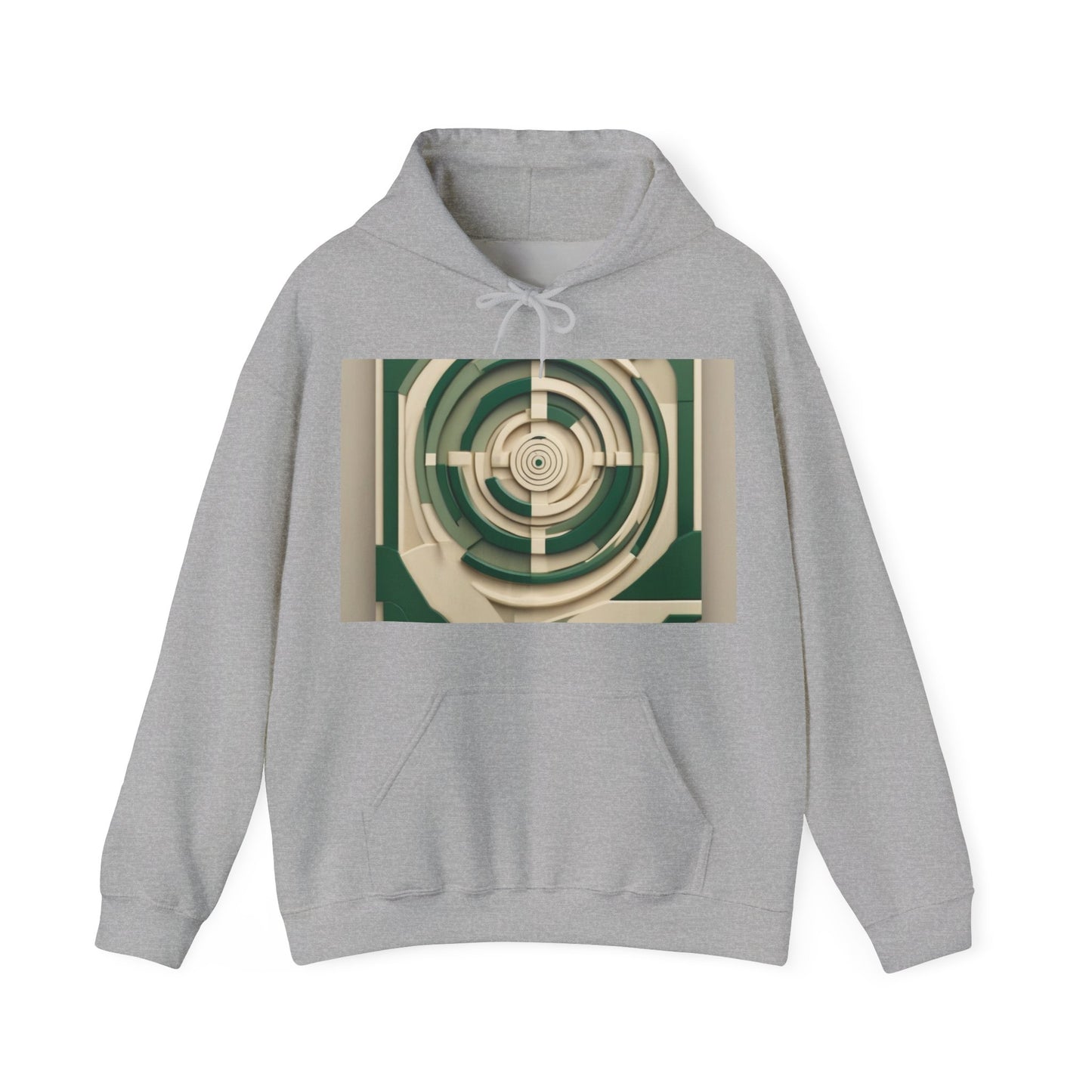 boostlete-mile-by-mile-icon-target-3d-modern-0306 — Unisex Heavy Blend Hooded Sweatshirt (Gildan)