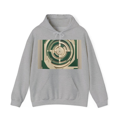 boostlete-mile-by-mile-icon-target-3d-modern-0306 — Unisex Heavy Blend Hooded Sweatshirt (Gildan)