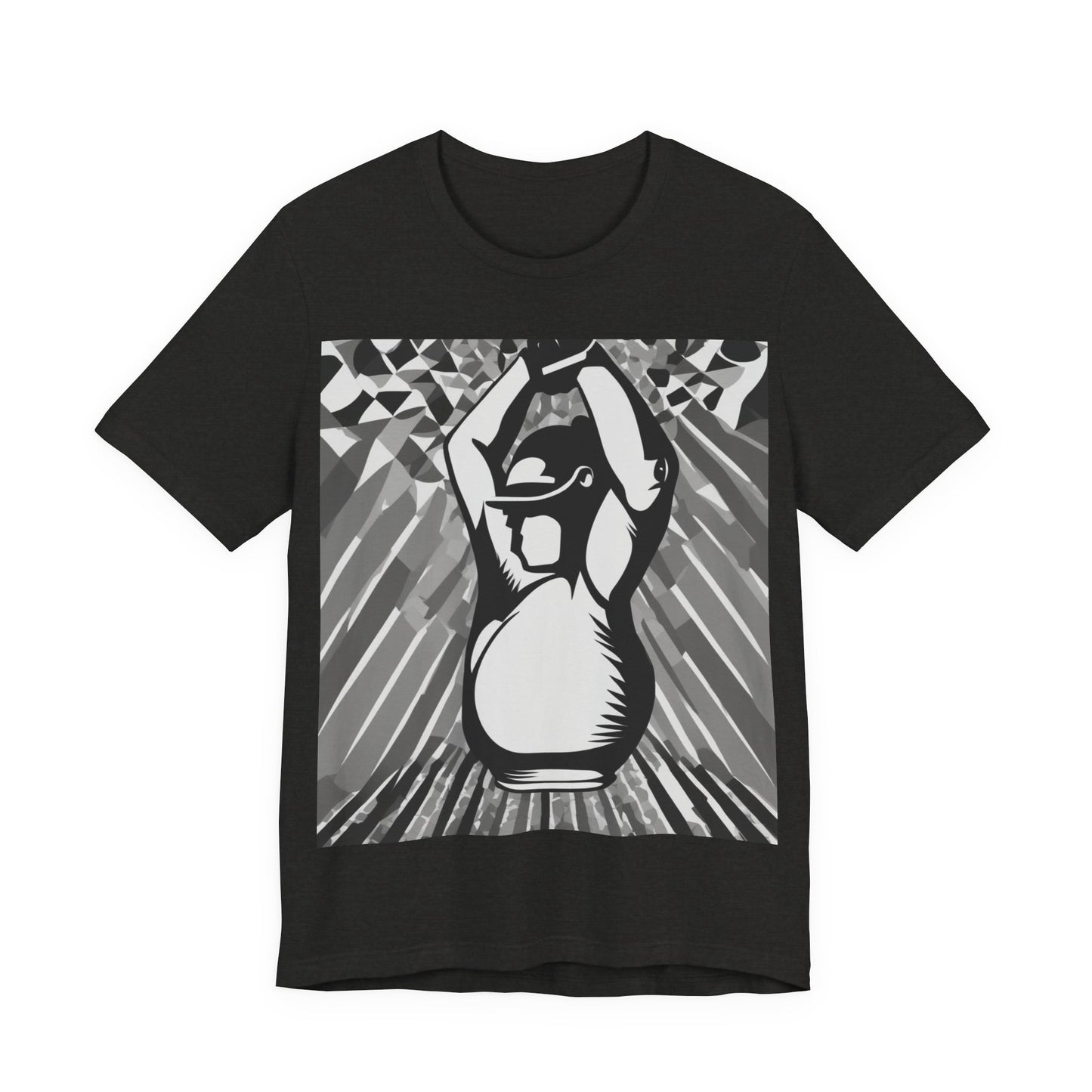 boostlete-iron-intent-scene-kettlebell-grainy-modern-0276 — Unisex Jersey Short Sleeve (B+C 3001)