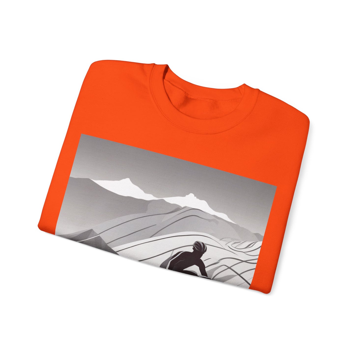 boostlete-recovery-progress-scene-cyclist-motion-vector-0808 — Unisex Heavy Blend Crewneck (G18000)