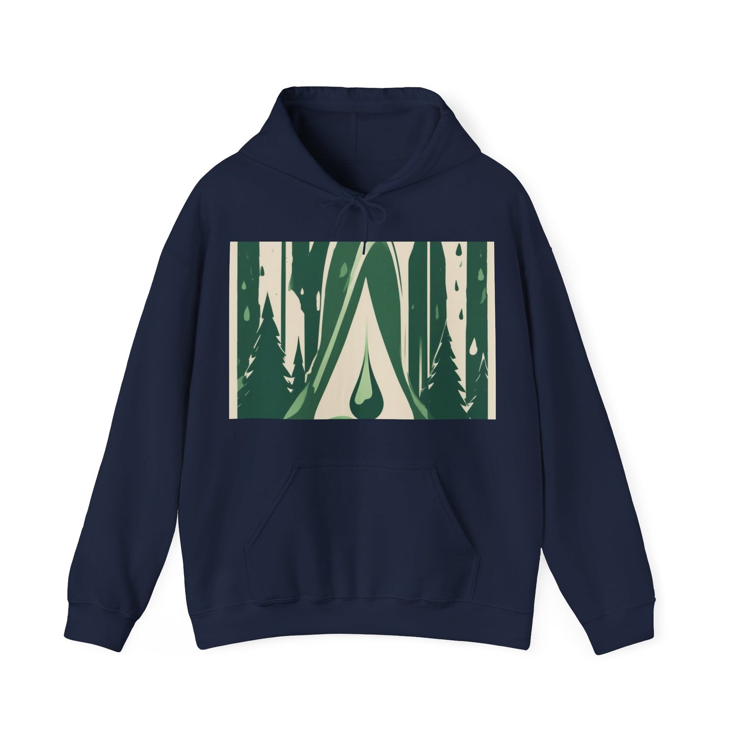 boostlete-quiet-power-icon-water-glitch-retro-0186 — Unisex Heavy Blend Hoodie (G18500)