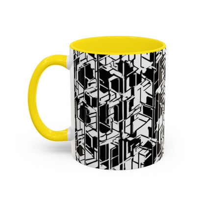 boostlete-field-day-pattern-micro-blueprint-0927 — Accent Mug 11/15oz
