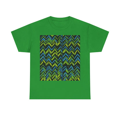 boostlete-mile-by-mile-pattern-chevron-monoline-0051 — Unisex Heavy Cotton Tee (Gildan 5000)