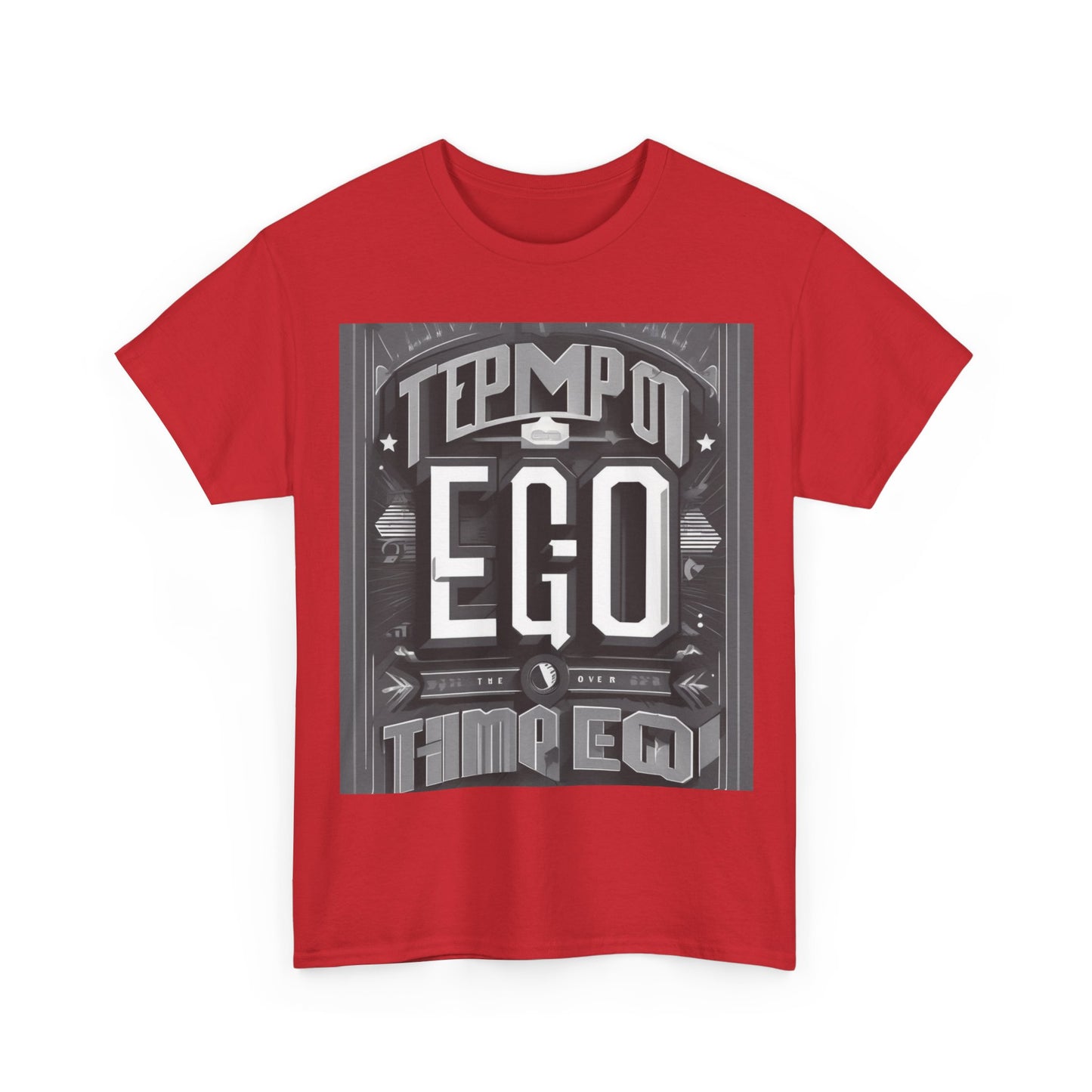 boostlete-mile-by-mile-type-tempo-over-ego-banner-modern-0093 — Unisex Heavy Cotton Tee (Gildan 5000)