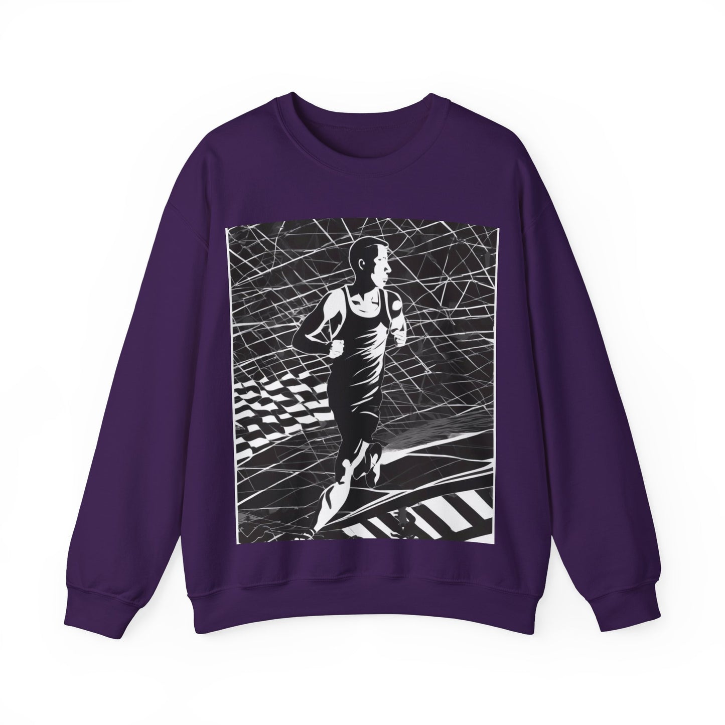 boostlete-headspace-scene-marathoner-speed-geometric-0816 — Unisex Heavy Blend Crewneck (G18000)