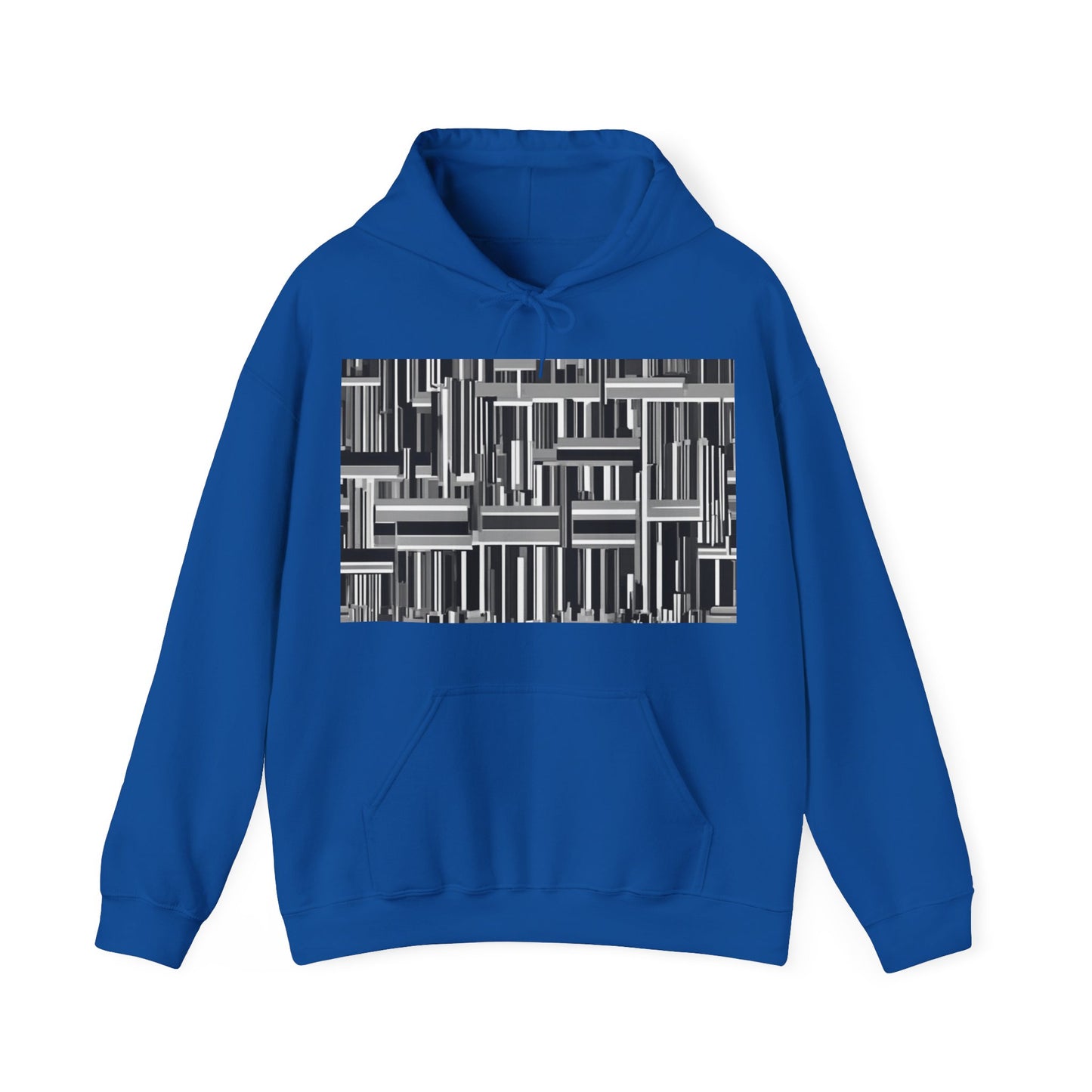 boostlete-recovery-progress-pattern-barcode-isometric-1023 — Unisex Heavy Blend Hoodie (G18500)