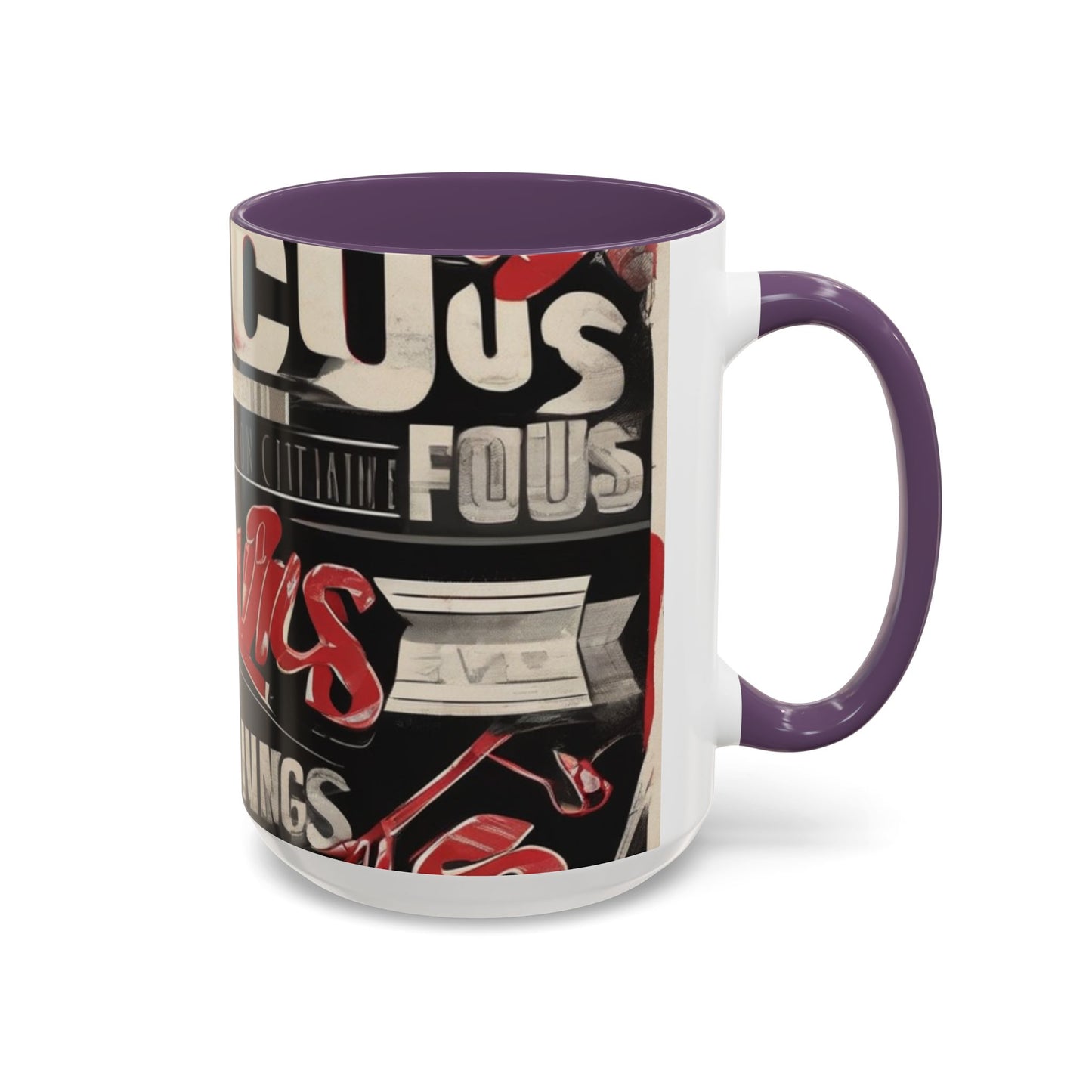 boostlete-mile-by-mile-type-focus-over-feelings-split-retro-0841 — Accent Mug 11/15oz