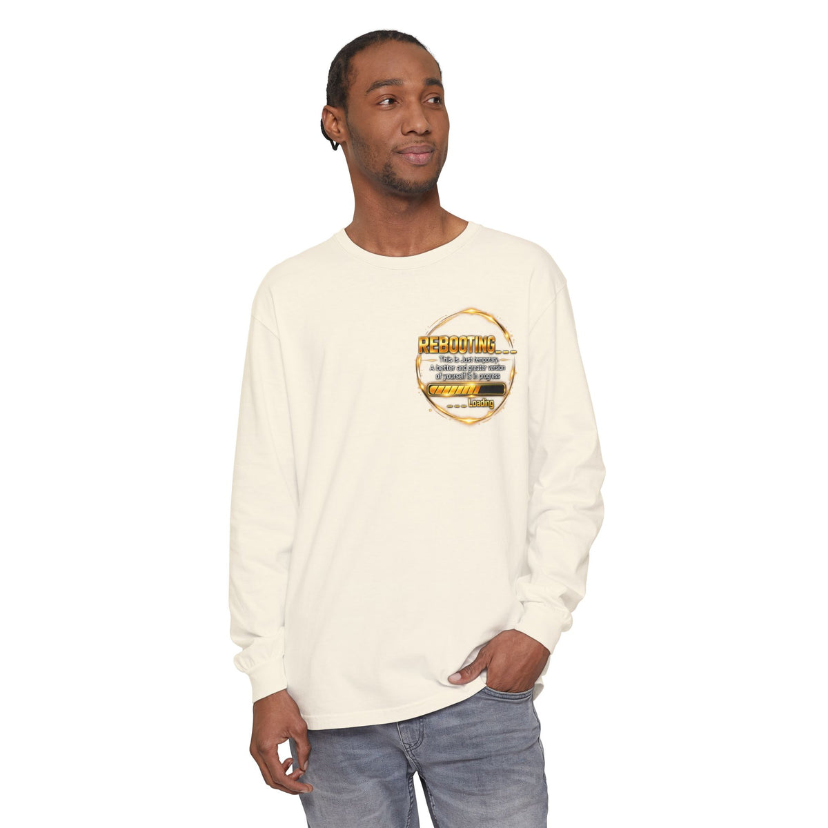 Rebooting Loading Graphic Long Sleeve T-Shirt