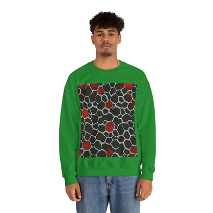 boostlete-quiet-power-pattern-hex-vector-0039 — Unisex Heavy Blend Crewneck (G18000)