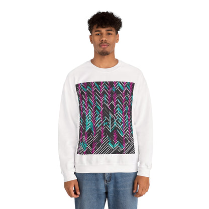 boostlete-recovery-progress-pattern-chevron-retro-0243 — Unisex Heavy Blend Crewneck (G18000)
