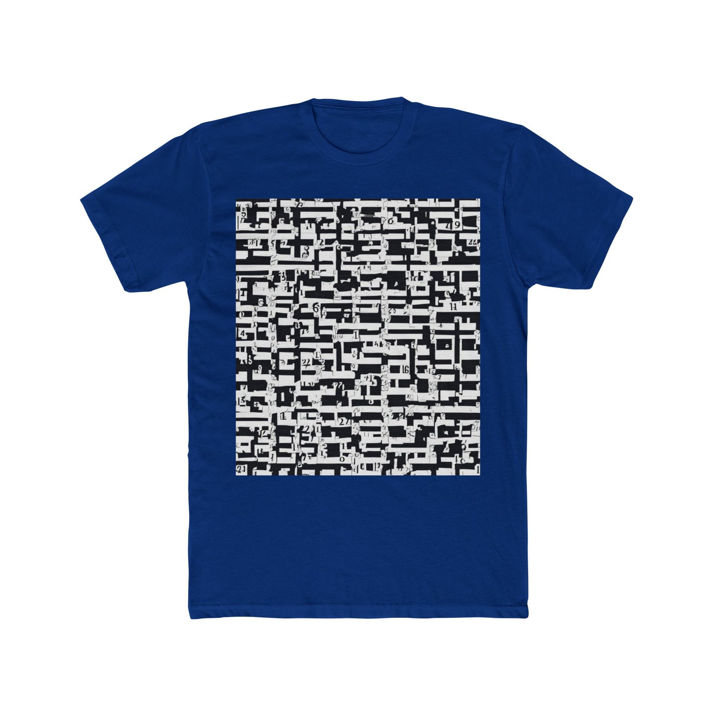 boostlete-iron-intent-pattern-plate-number-badge-0171 — Unisex Cotton Crew Tee (NL 3600)