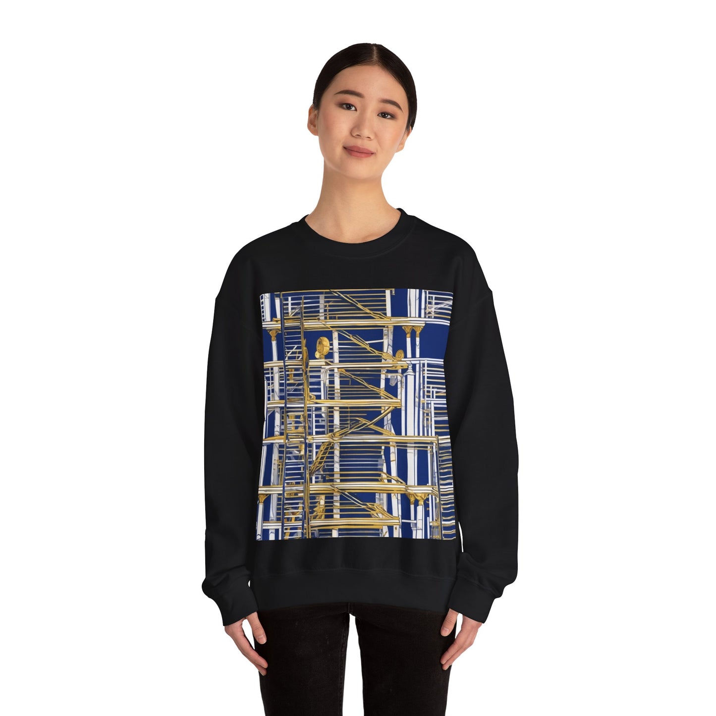boostlete-rise-grind-icon-ladder-high-engraved-0238 — Unisex Heavy Blend Crewneck Sweatshirt (Gildan)