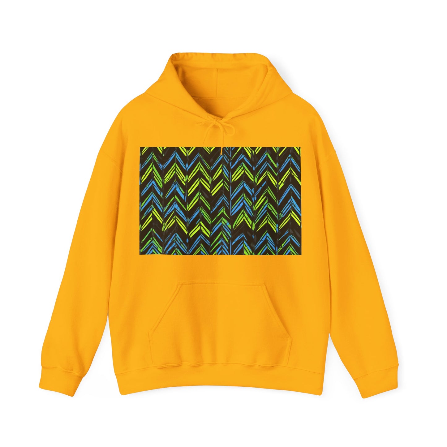 boostlete-mile-by-mile-pattern-chevron-monoline-0051 — Unisex Heavy Blend Hooded Sweatshirt (Gildan)