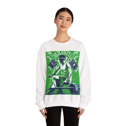 boostlete-am-crew-scene-rower-grainy-bold-0172 — Unisex Heavy Blend Crewneck Sweatshirt (Gildan)