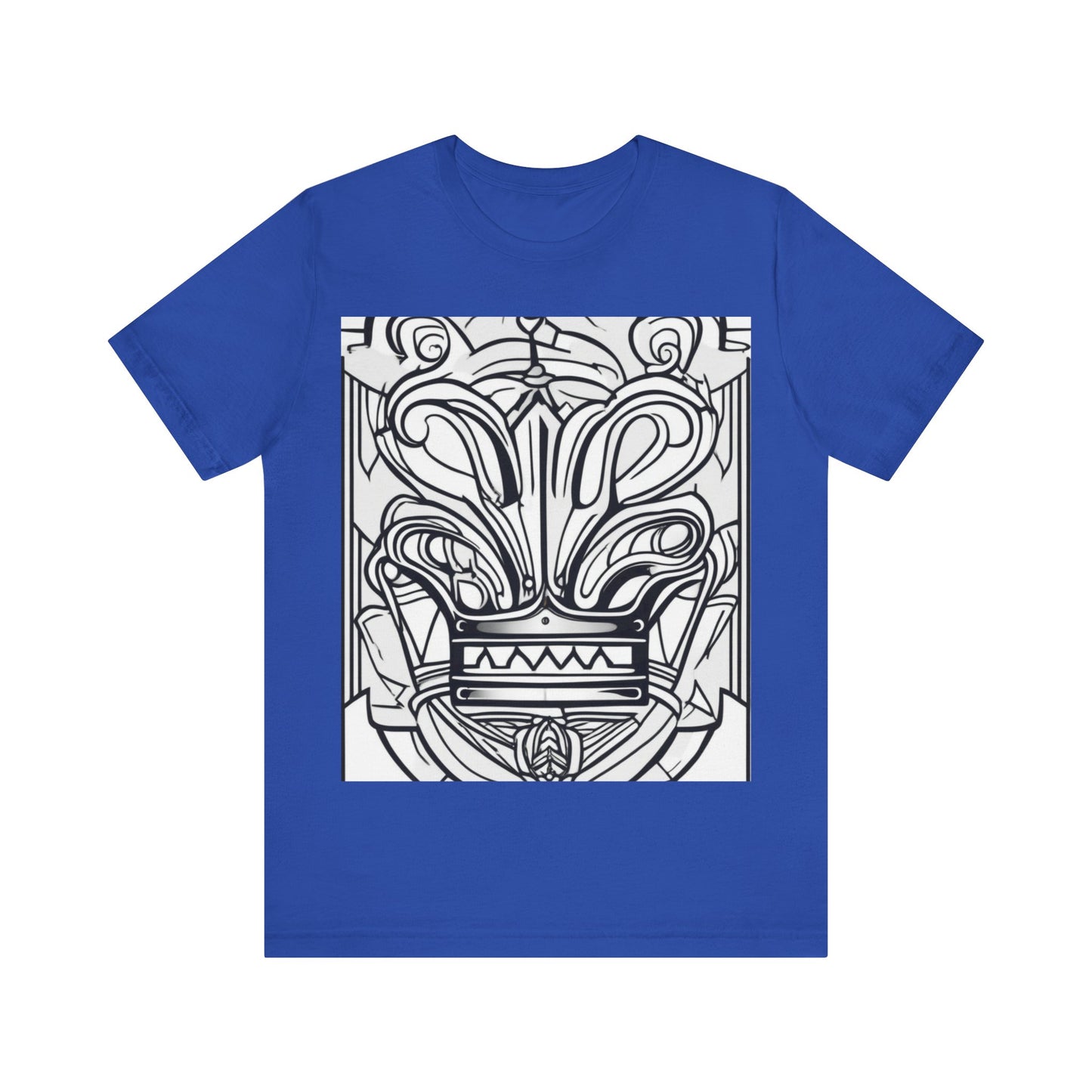 boostlete-boost-mode-icon-crown-offset-line-art-0190 — Unisex Jersey Short Sleeve (B+C 3001)