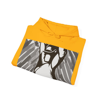 boostlete-iron-intent-scene-kettlebell-grainy-modern-0276 — Unisex Heavy Blend Hooded Sweatshirt (Gildan)