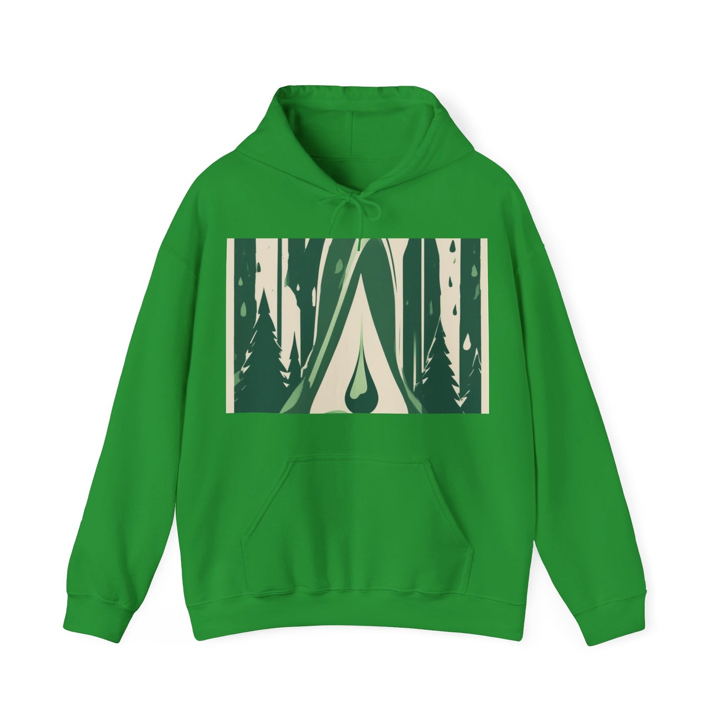 boostlete-quiet-power-icon-water-glitch-retro-0186 — Unisex Heavy Blend Hoodie (G18500)