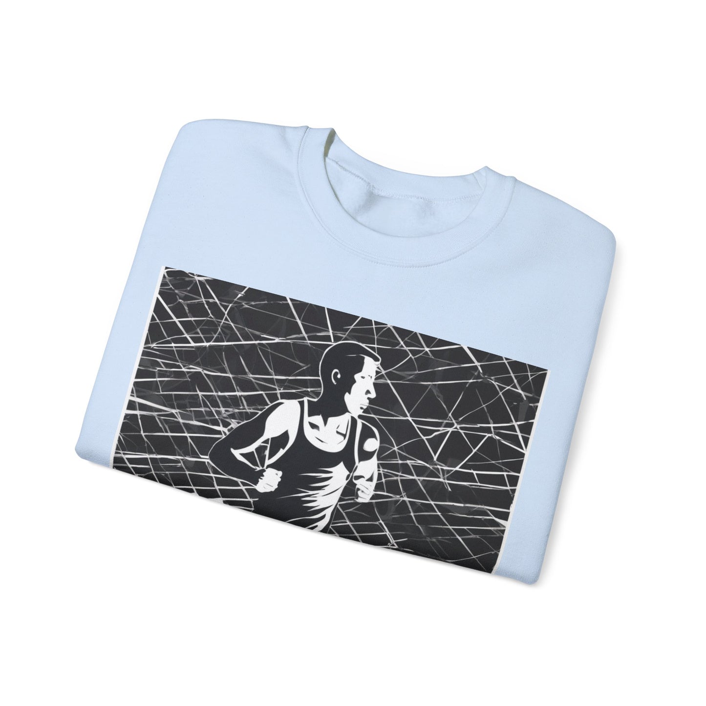 boostlete-headspace-scene-marathoner-speed-geometric-0816 — Unisex Heavy Blend Crewneck (G18000)