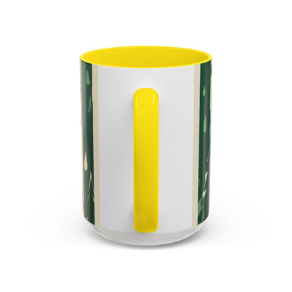 boostlete-quiet-power-icon-water-glitch-retro-0186 — Accent Mug 11/15oz