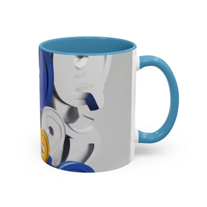 boostlete-field-day-icon-barbell-offset-geometric-0150 — Accent Mug 11oz/15oz
