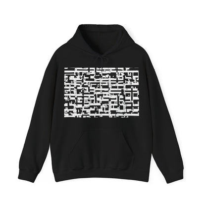 boostlete-iron-intent-pattern-plate-number-badge-0171 — Unisex Heavy Blend Hooded Sweatshirt (Gildan)