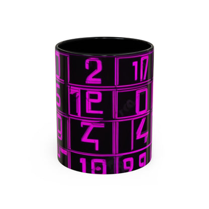 boostlete-iron-intent-pattern-plate-number-retro-0227 — Accent Mug 11oz/15oz