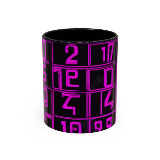 boostlete-iron-intent-pattern-plate-number-retro-0227 — Accent Mug 11oz/15oz