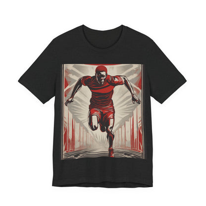 boostlete-am-crew-scene-sprinter-outline-athletic-0228 — Unisex Jersey Short Sleeve (B+C 3001)