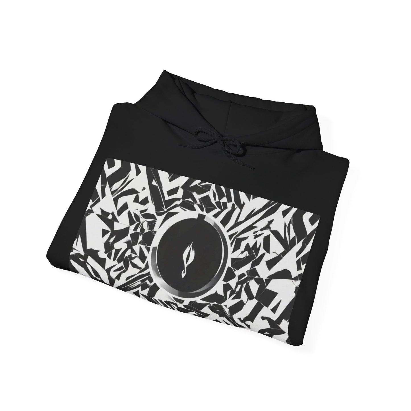 boostlete-am-crew-icon-flame-matte-geometric-0286 — Unisex Heavy Blend Hooded Sweatshirt (Gildan)