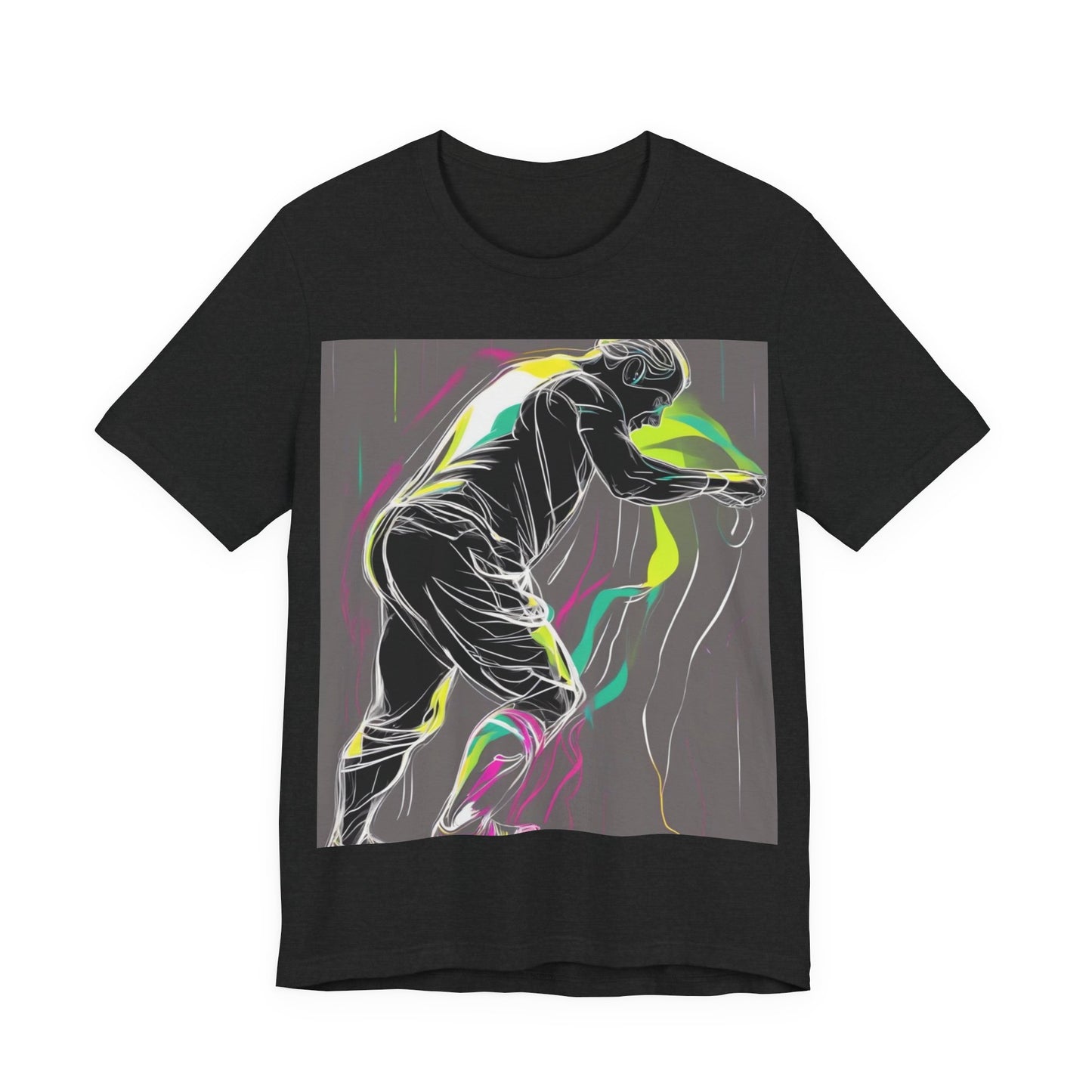 boostlete-iron-intent-scene-athlete-neon-monoline-0140 — Unisex Jersey Short Sleeve (B+C 3001)